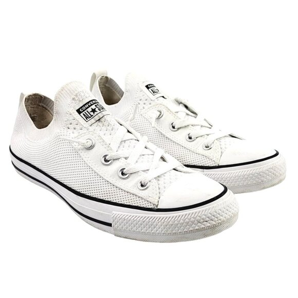 Converse Other - Converse Chuck Taylor White Knit Sneakers - Size 10